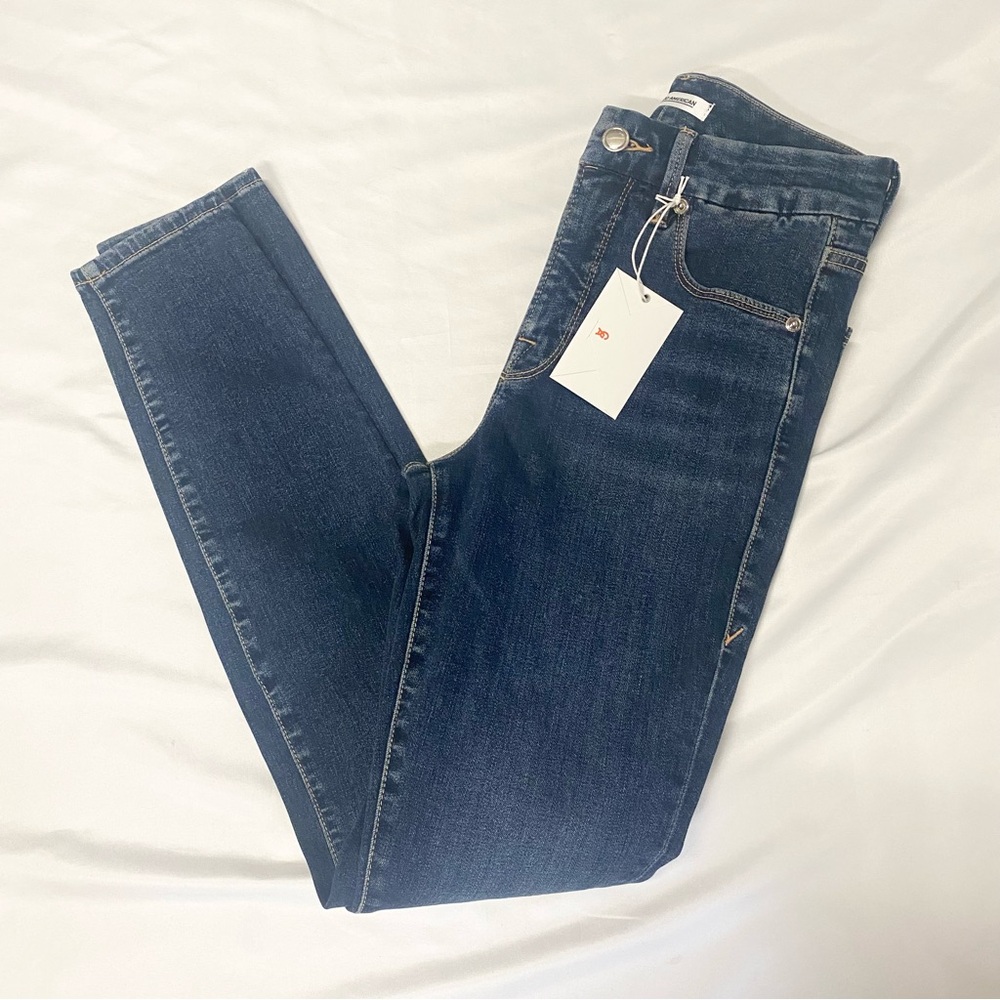 Good American Good Legs Crop Distressed Skinny Jeans NWT - Picture 5 of 10